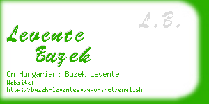 levente buzek business card